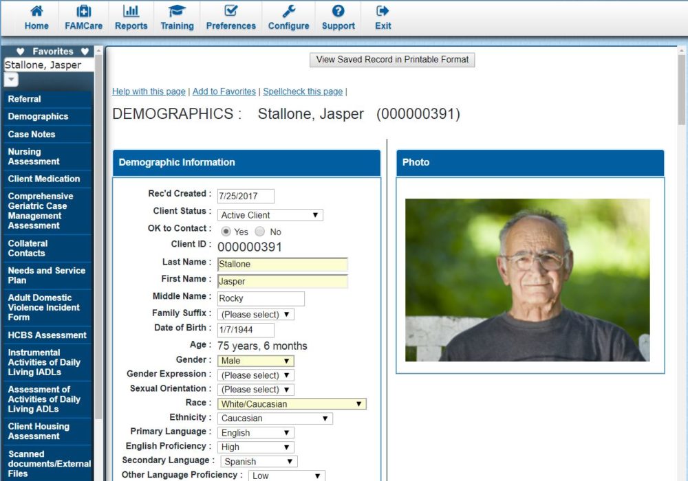 FAMCare Case Management